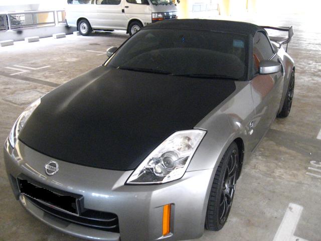 Bonnet View 1 Nissian FairLady 350Z- Semi Gloss CF