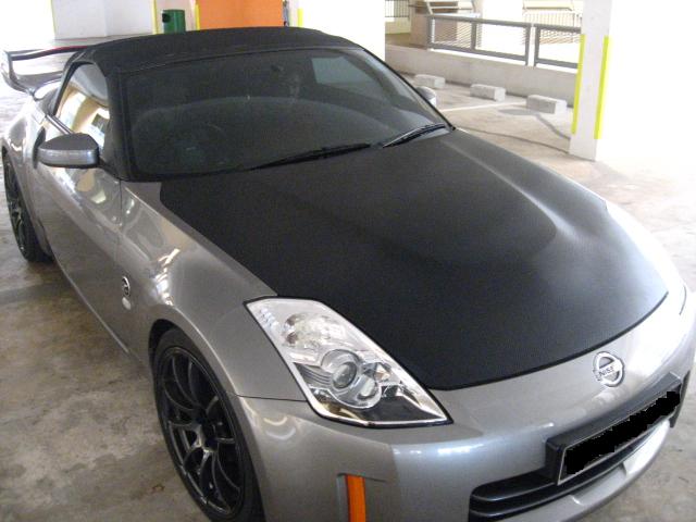Bonnet View 3 Nissian FairLady 350Z- Semi Gloss CF